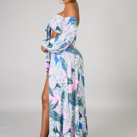 Floral Maxi Two Piece Set - Picture 3 of 4